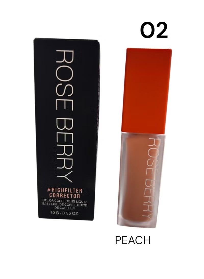 ROSE BERRY High-Filter Under-Eye Corrector Concealer, High Coverage, Concentrated Skincare Formula - Peach - Image 1